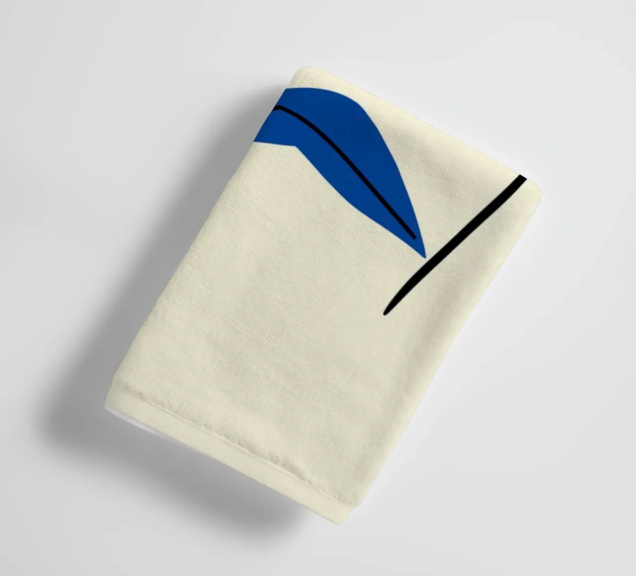 Minimal portrait of line and color 02 towel by Little Dean