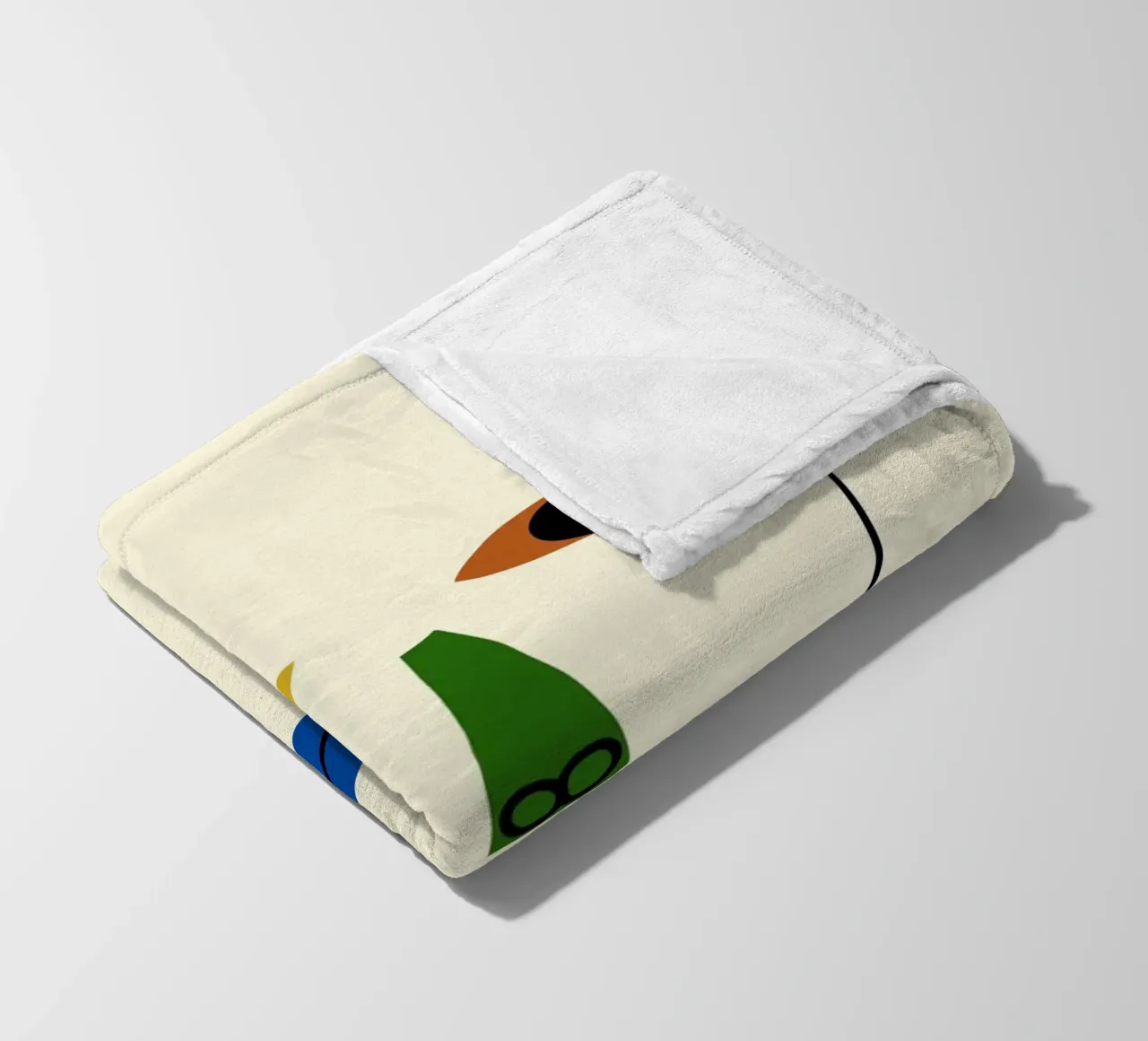 Ritratto minimale di linea e colore 02 coperta in pile da Little Dean