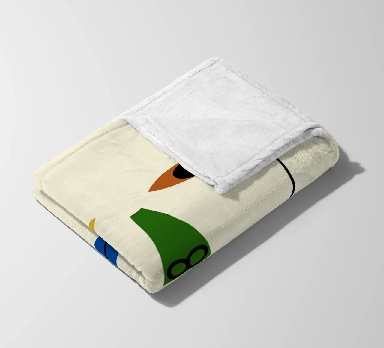 Ritratto minimale di linea e colore 02 coperta in pile da Little Dean