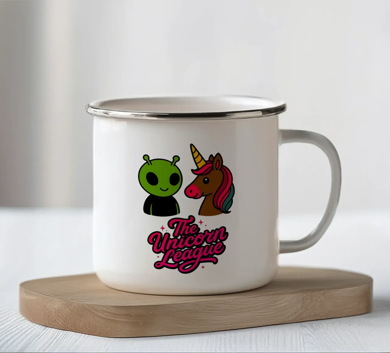 THE UNICORN LEAGUE - Alien tazza in smalto da Vintage Van Gogh