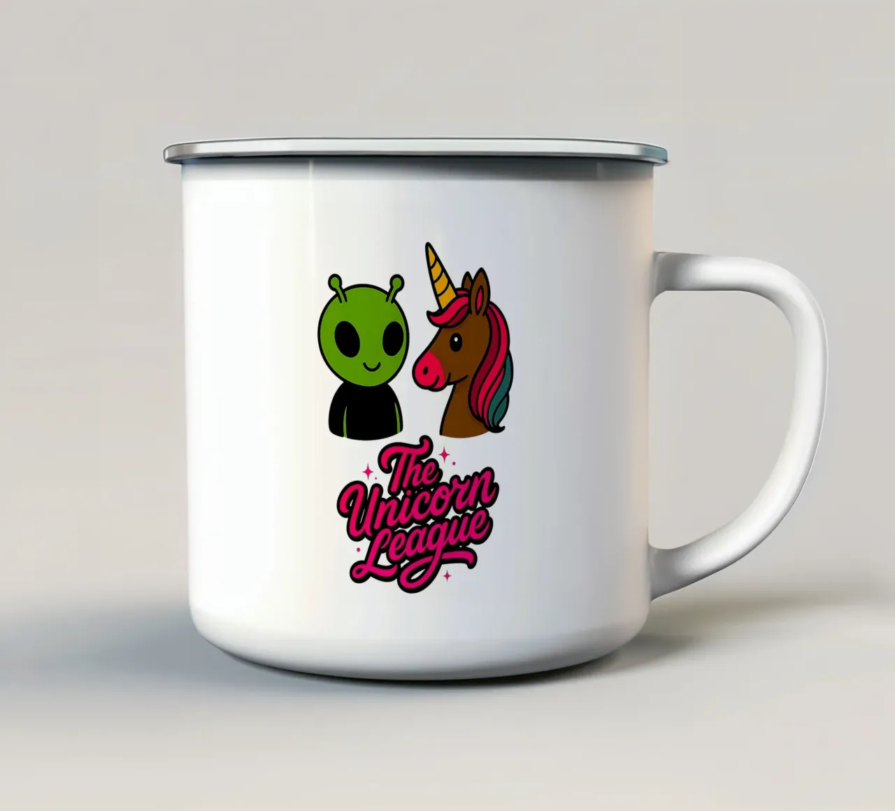 THE UNICORN LEAGUE - Alien tazza in smalto da Vintage Van Gogh