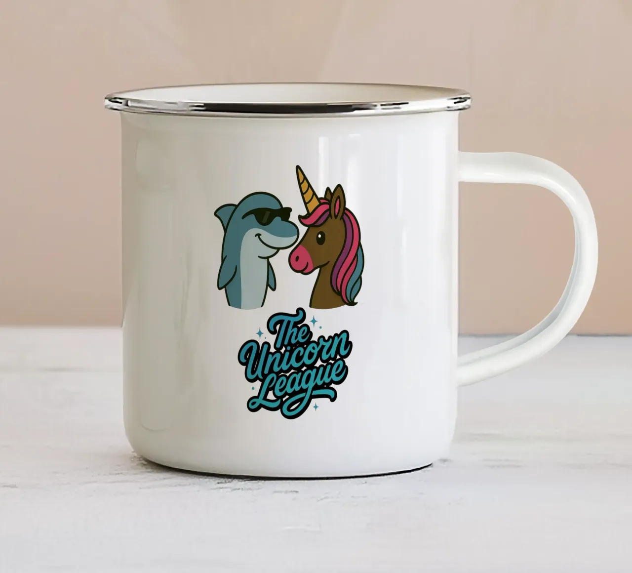 THE UNICORN LEAGUE - The Dolphin tazza in smalto da Vintage Van Gogh