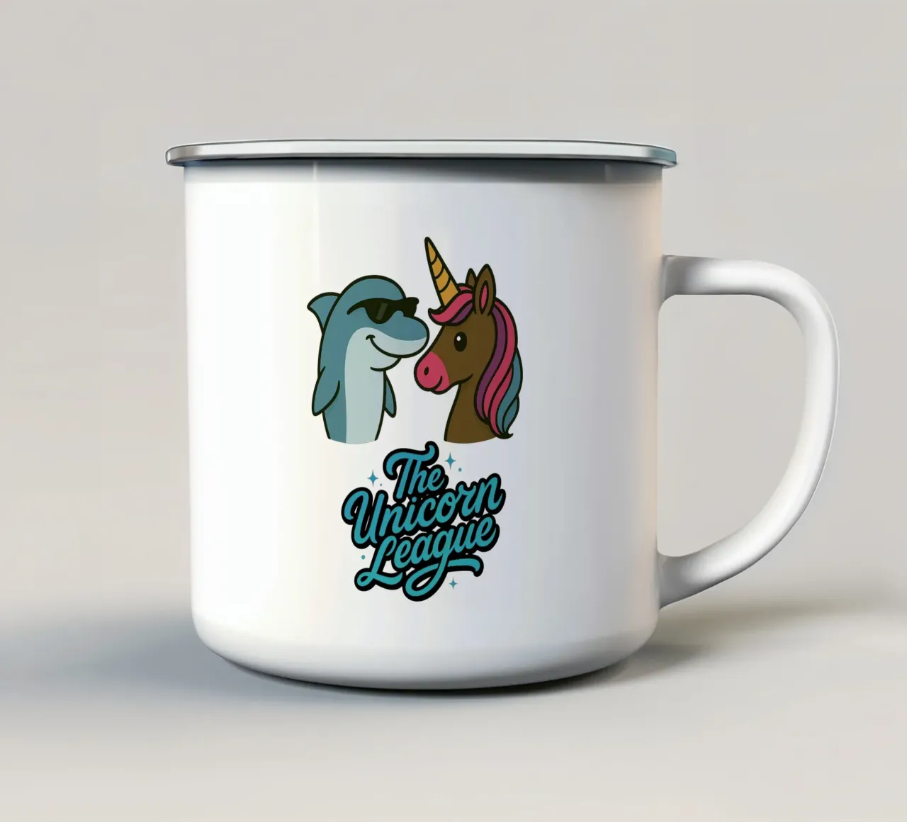 THE UNICORN LEAGUE - The Dolphin tazza in smalto da Vintage Van Gogh