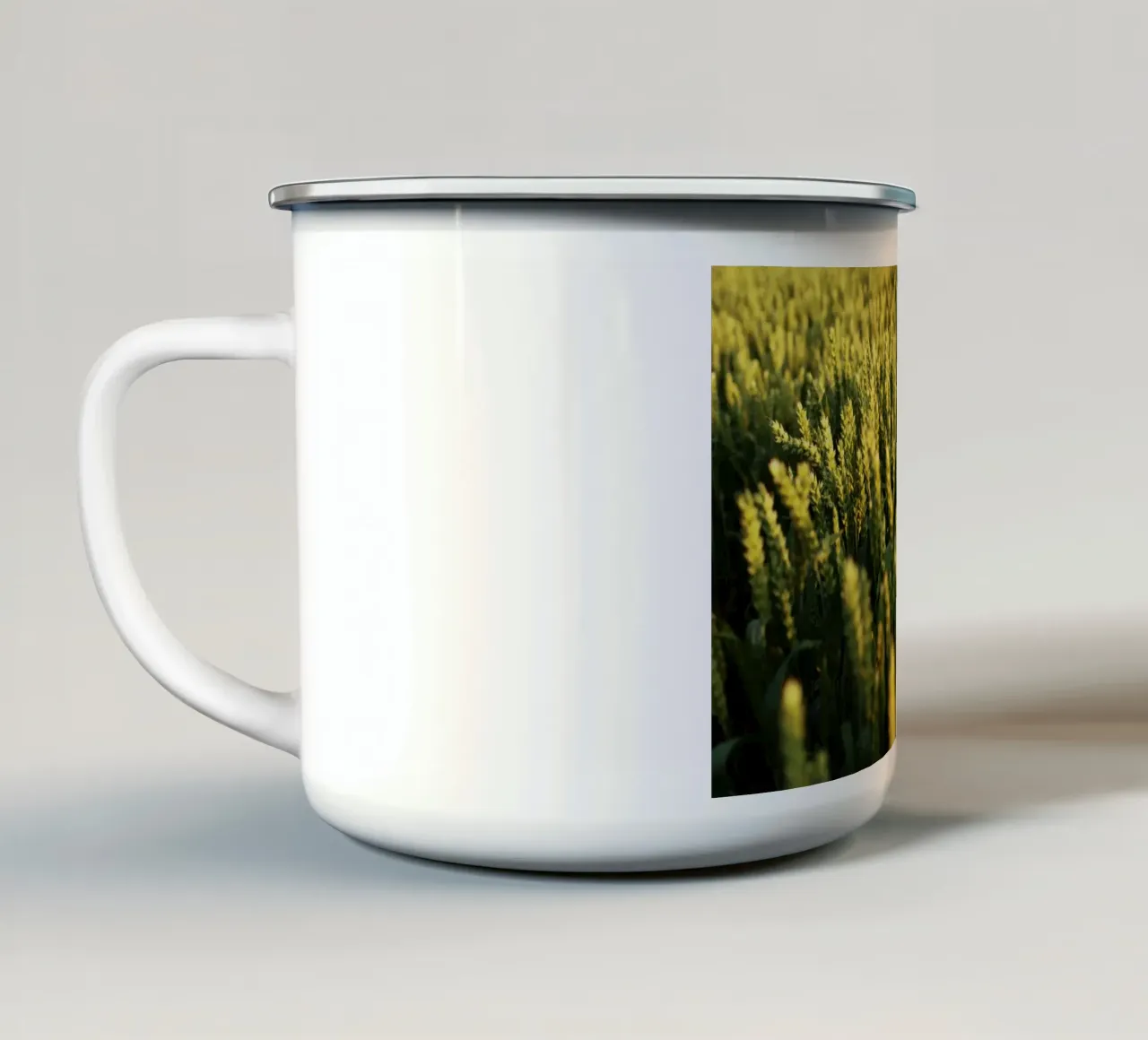 Campo di grano in Baviera tazza in smalto da Simon Koy