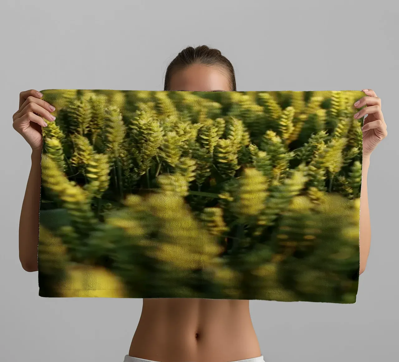 Wheat field in Bavaria towel by Simon Koy