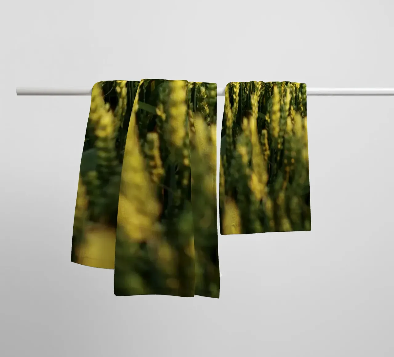 Wheat field in Bavaria towel by Simon Koy
