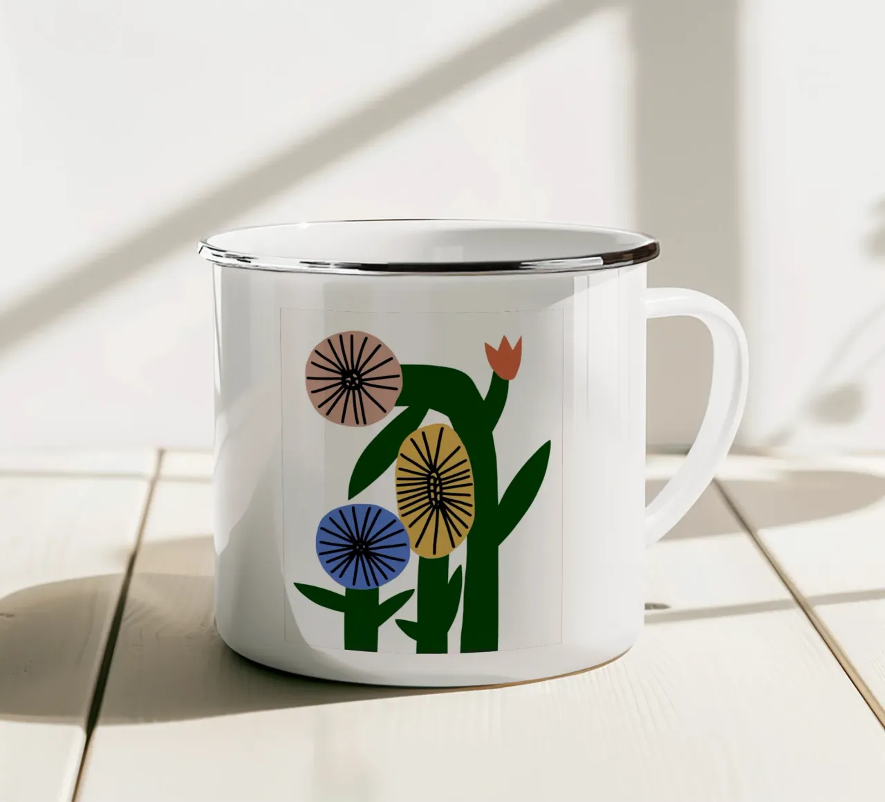 Fiore stravagante 09 tazza in smalto da Little Dean