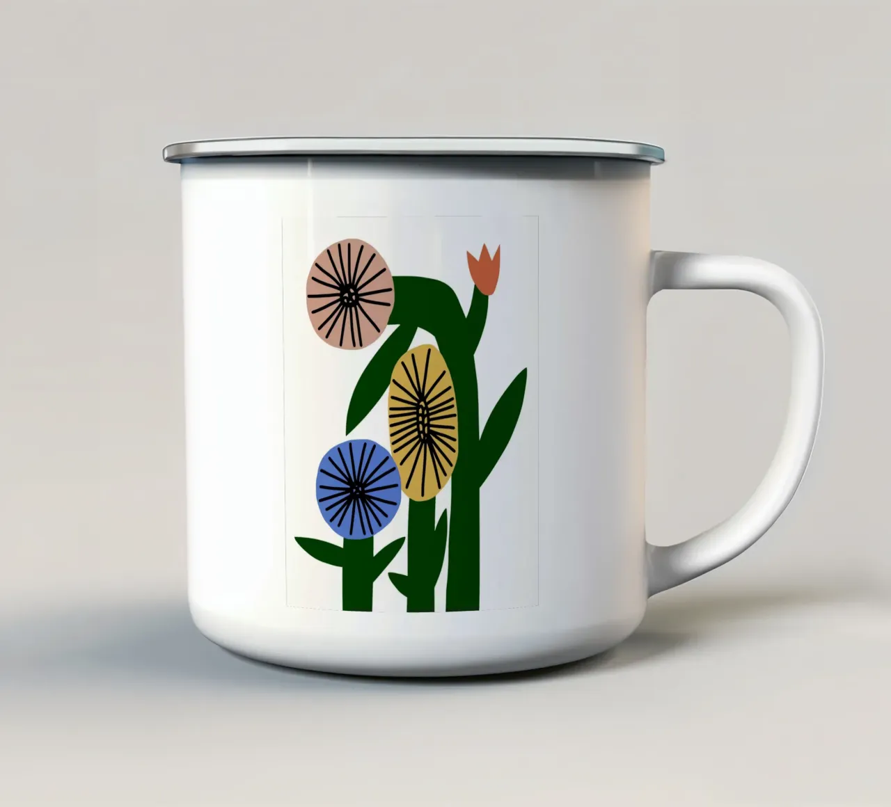 Fiore stravagante 09 tazza in smalto da Little Dean