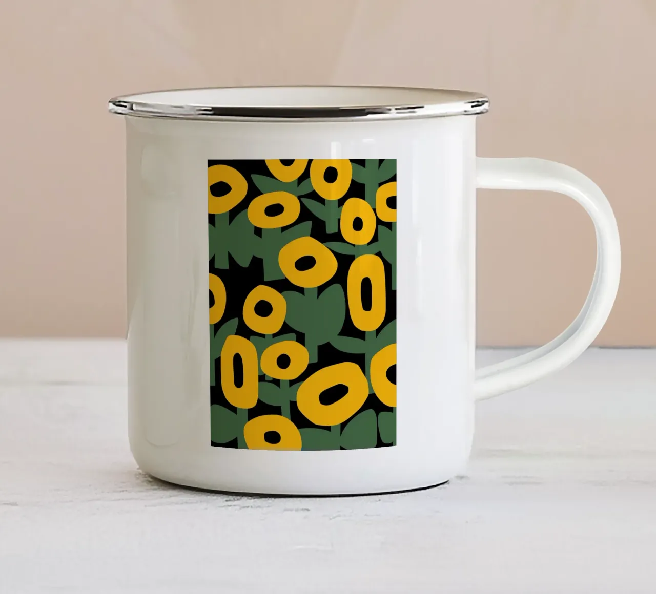 Aiuola gialla tazza in smalto da Little Dean