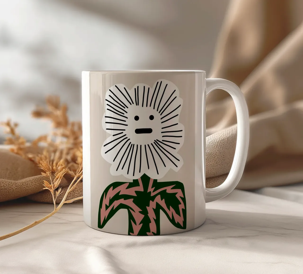 Atteggiamento floreale tazza in ceramica da Little Dean