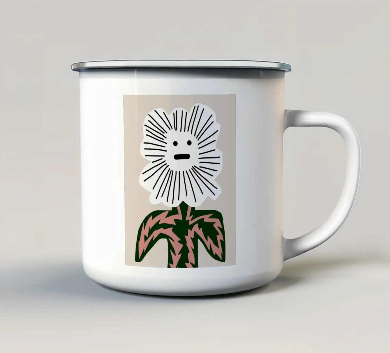 Atteggiamento floreale tazza in smalto da Little Dean