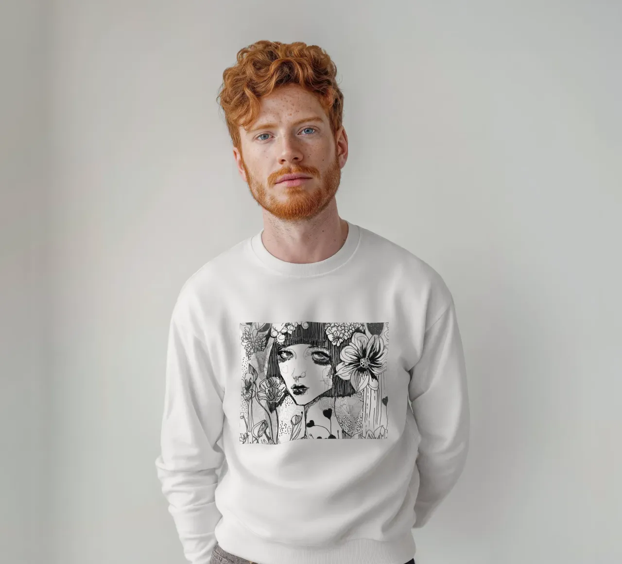 bianco e nero felpa da k i m