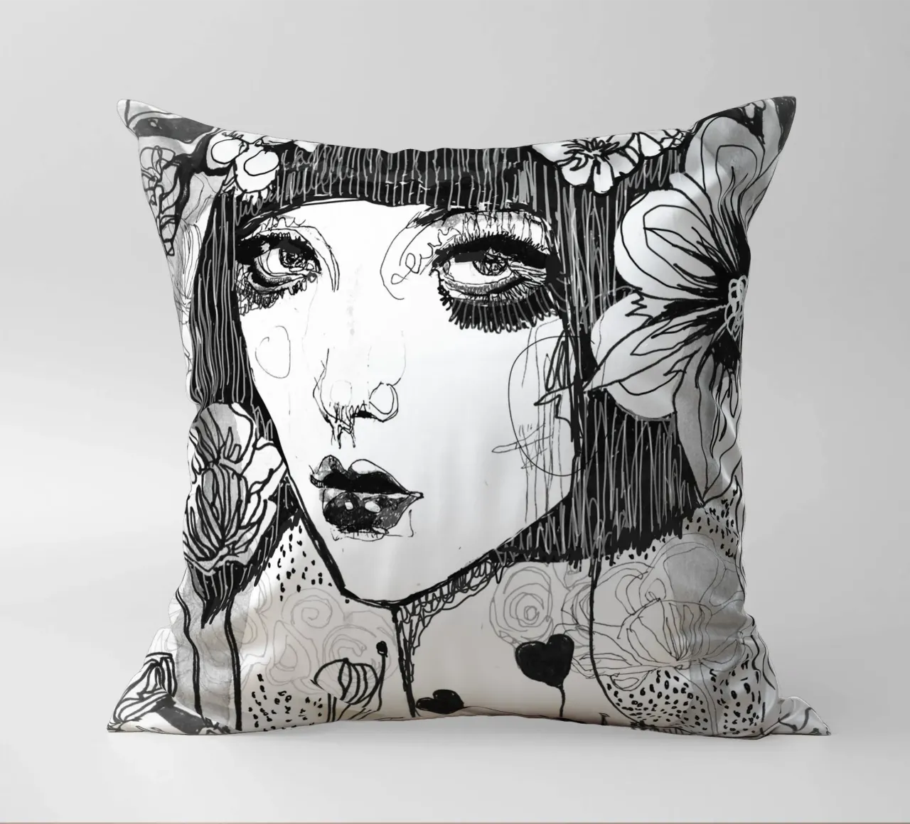 bianco e nero cuscino da k i m