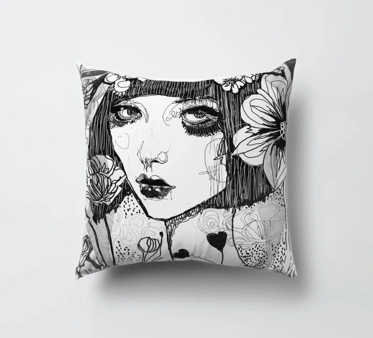 bianco e nero cuscino da k i m