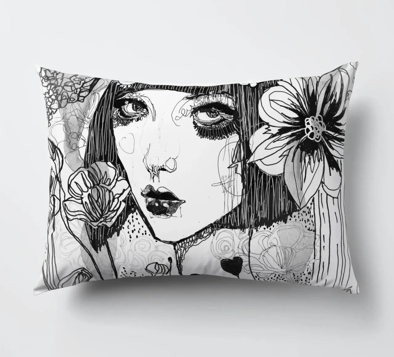 bianco e nero cuscino da k i m