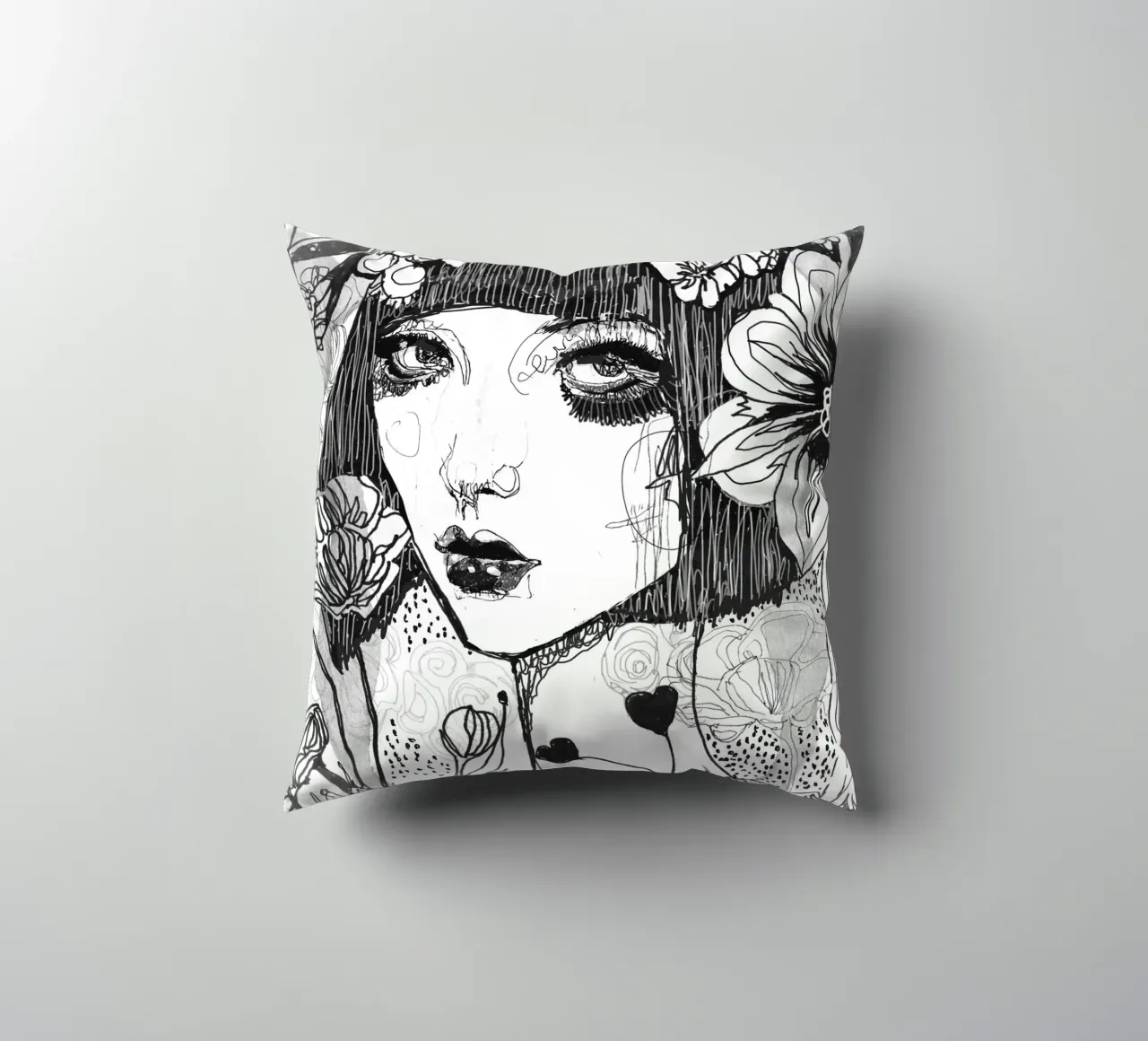 bianco e nero cuscino da k i m