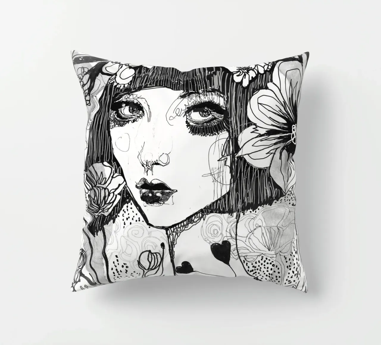 bianco e nero cuscino da k i m