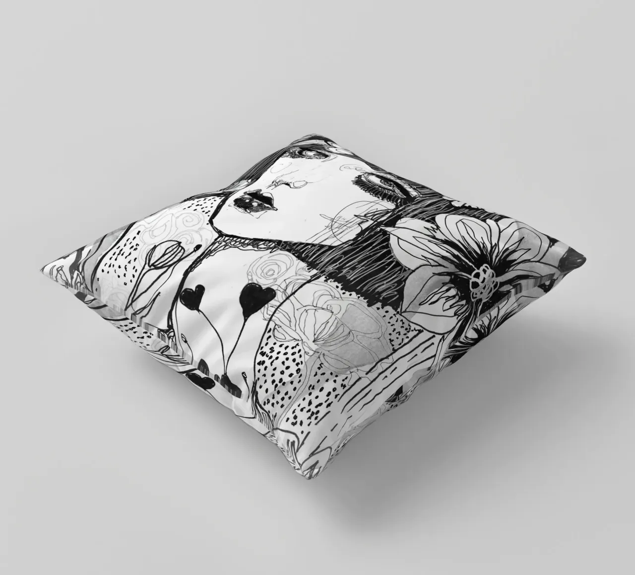 bianco e nero cuscino da k i m