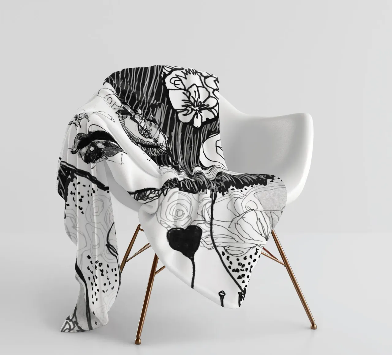 bianco e nero coperta in pile da k i m