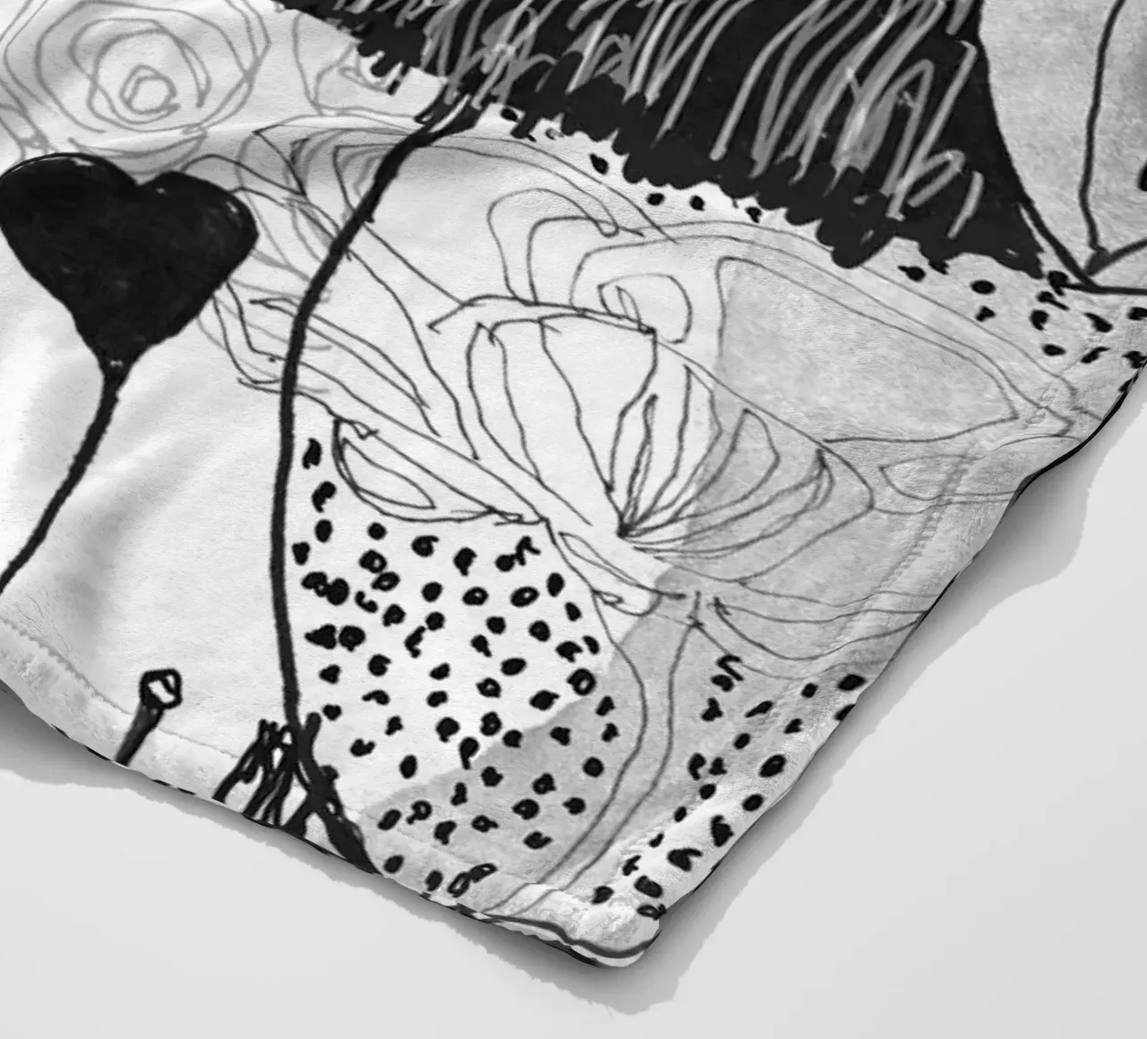 bianco e nero coperta in pile da k i m