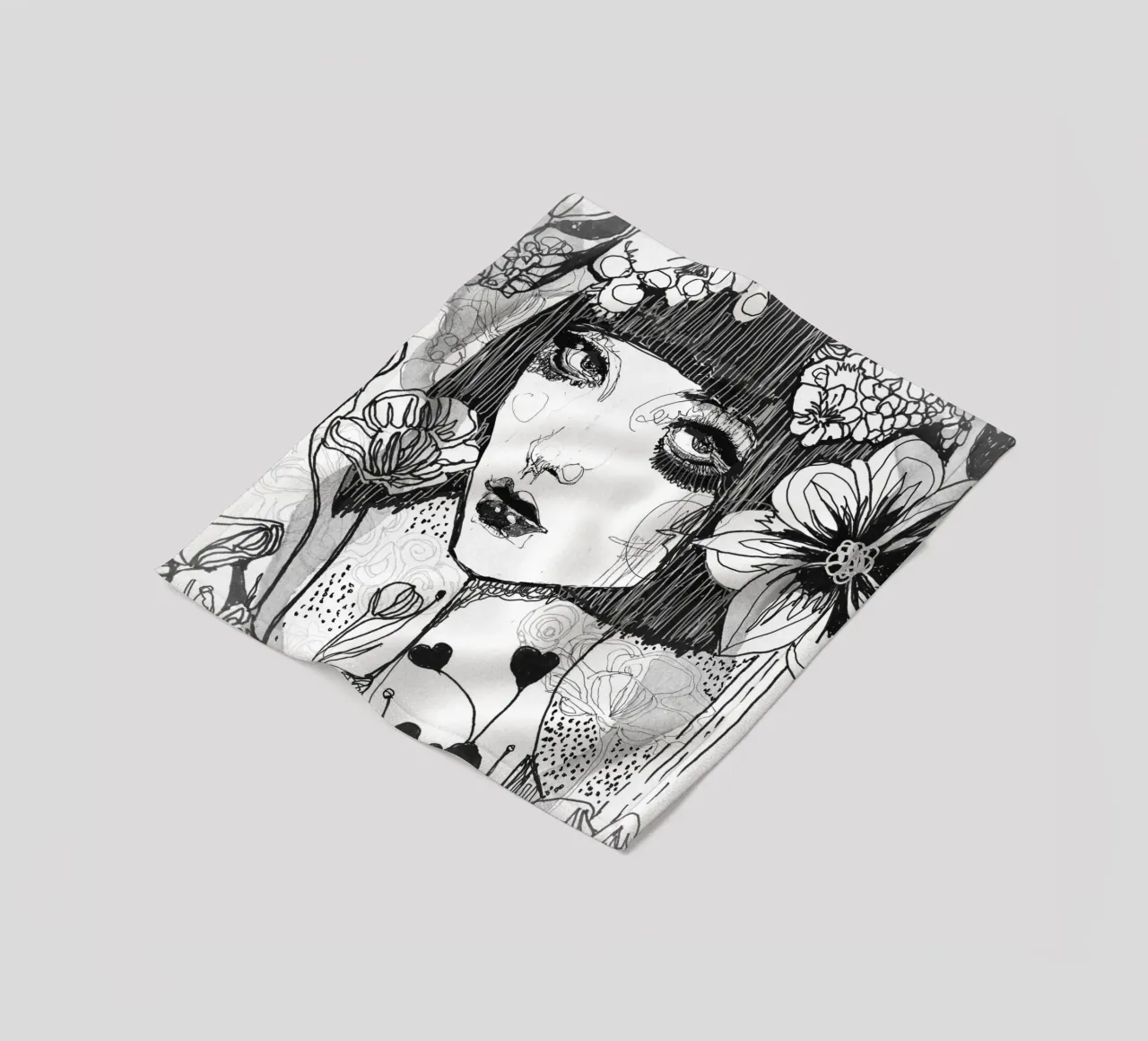 bianco e nero coperta in pile da k i m