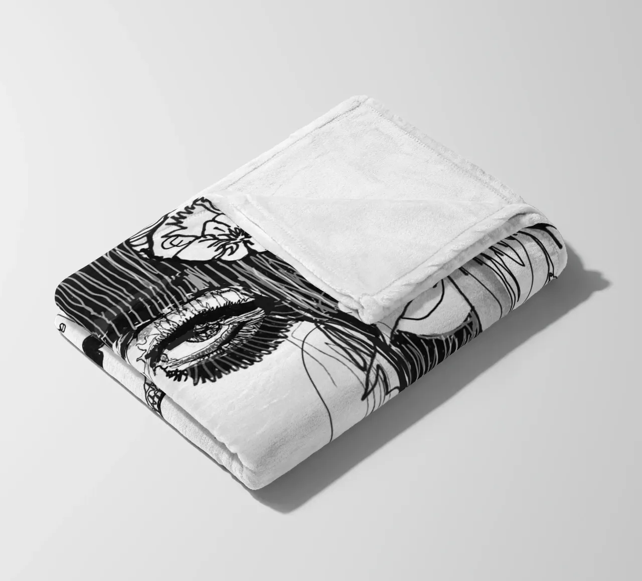 bianco e nero coperta in pile da k i m