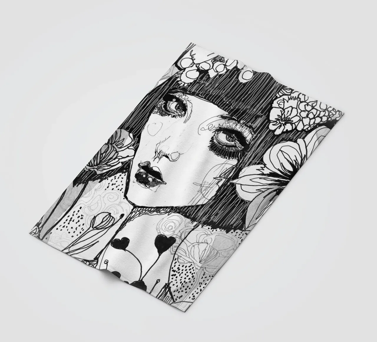 bianco e nero coperta in pile da k i m