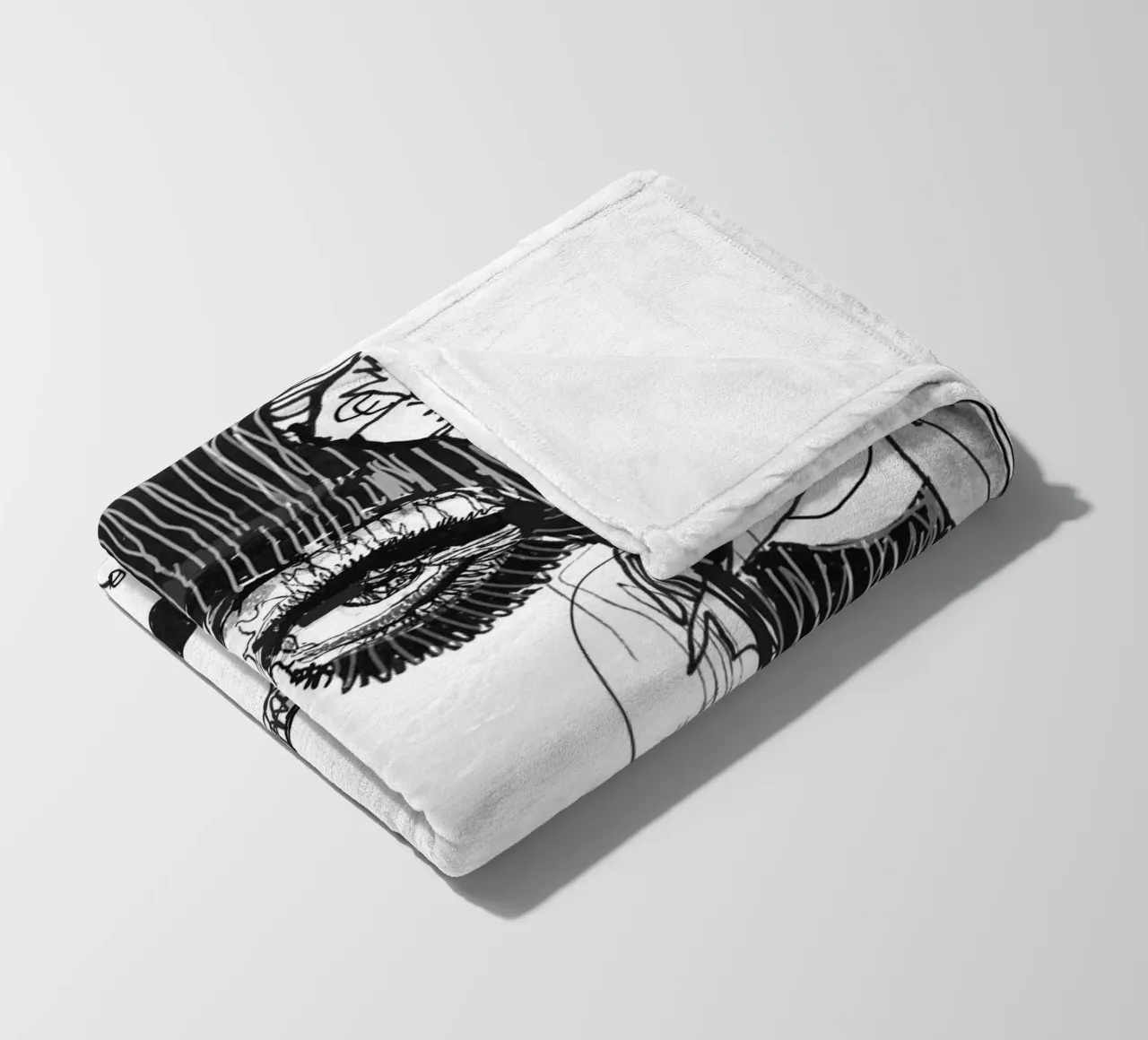 bianco e nero coperta in pile da k i m