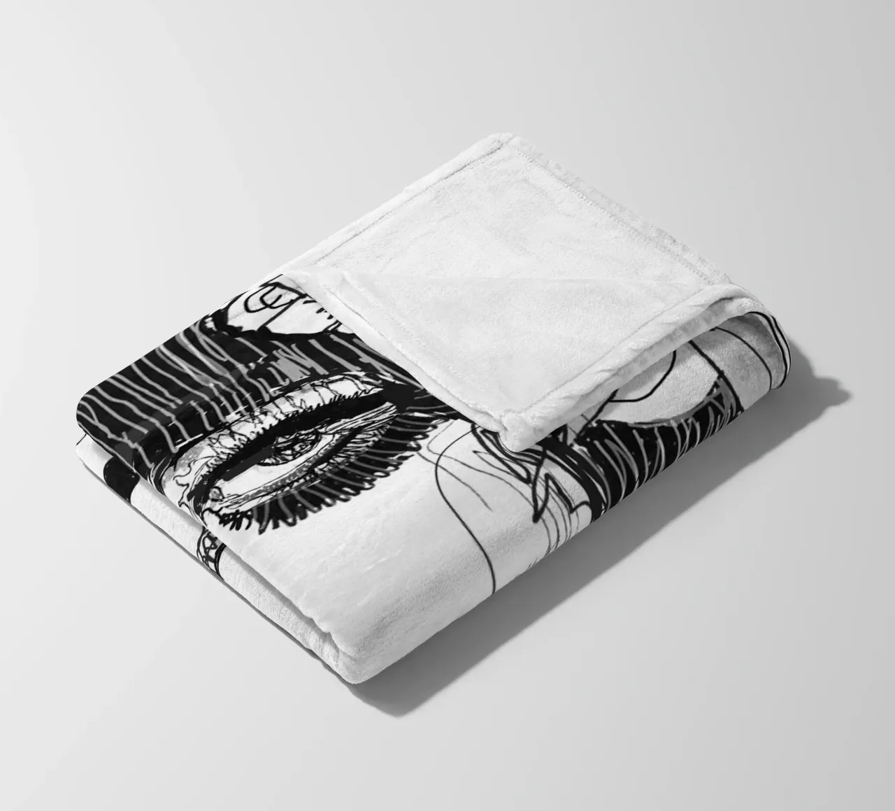 bianco e nero coperta in pile da k i m