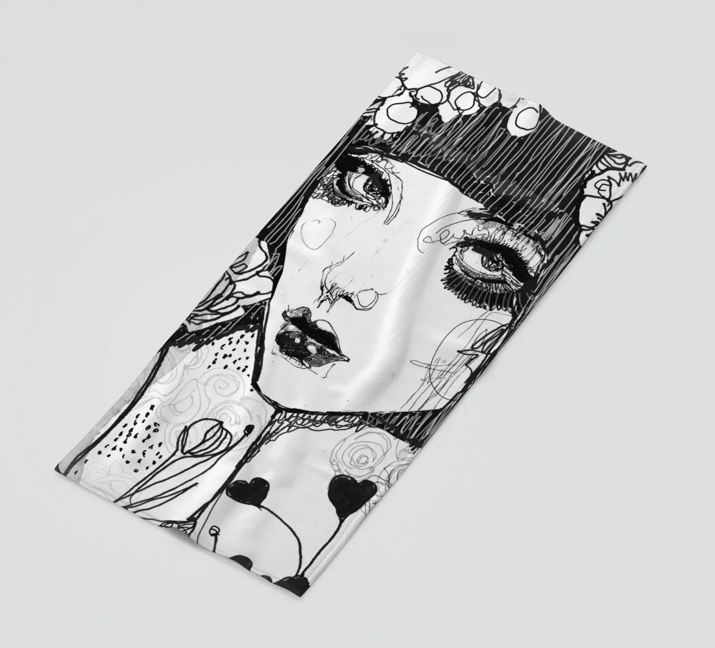 bianco e nero telo mare da k i m