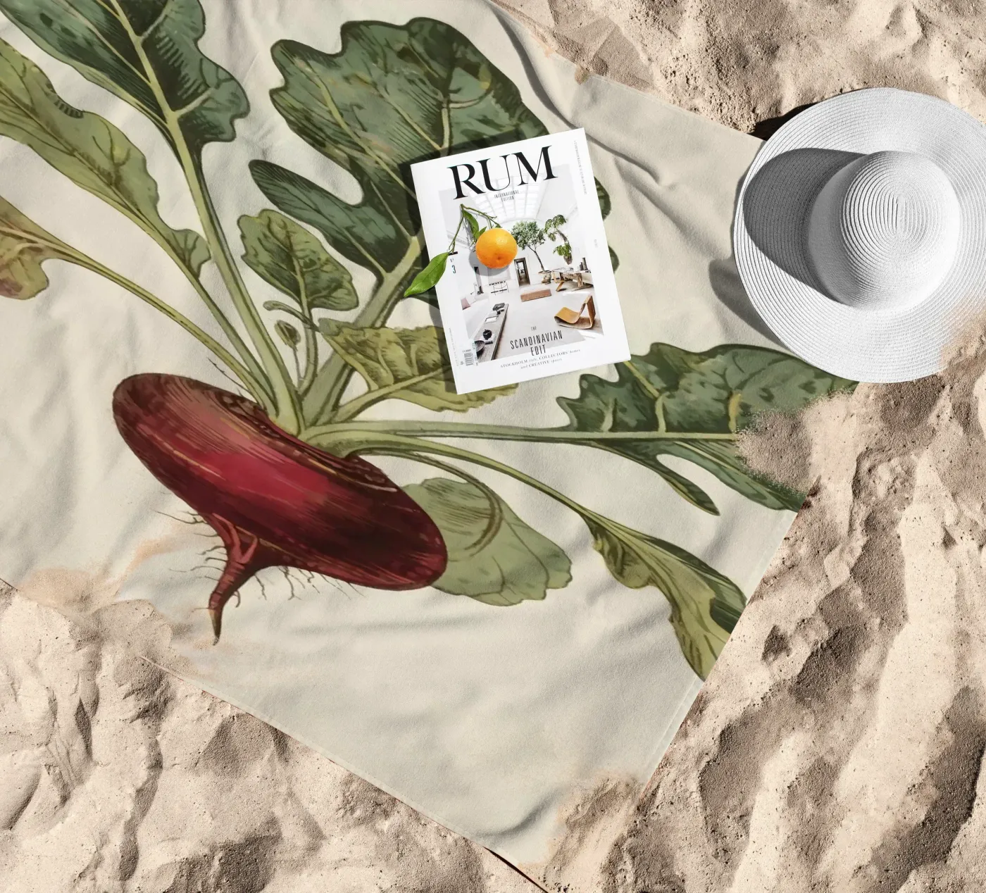 Beetroot strandhanddoek van knowledge