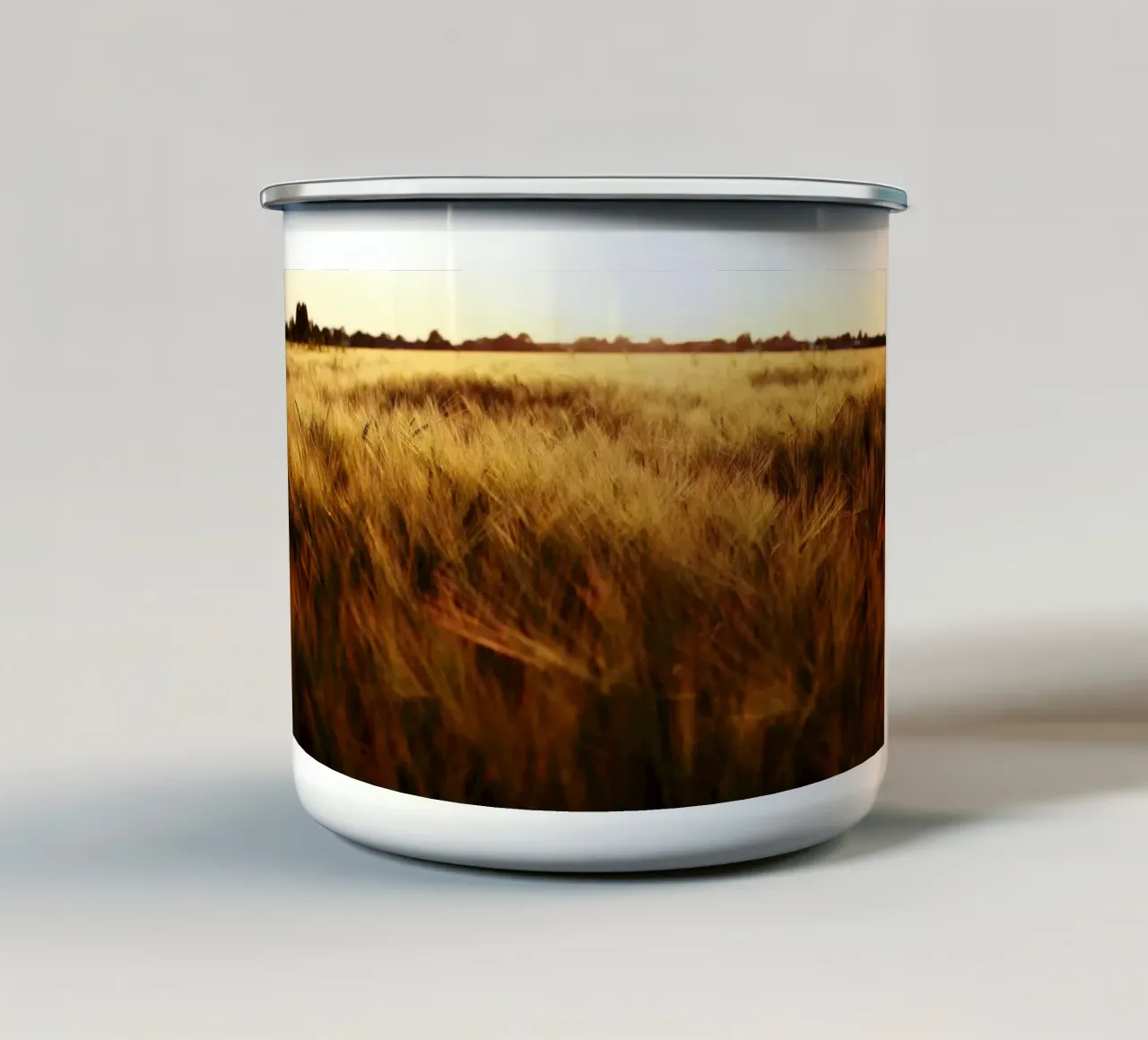 Campo di grano in Baviera tazza in smalto da Simon Koy