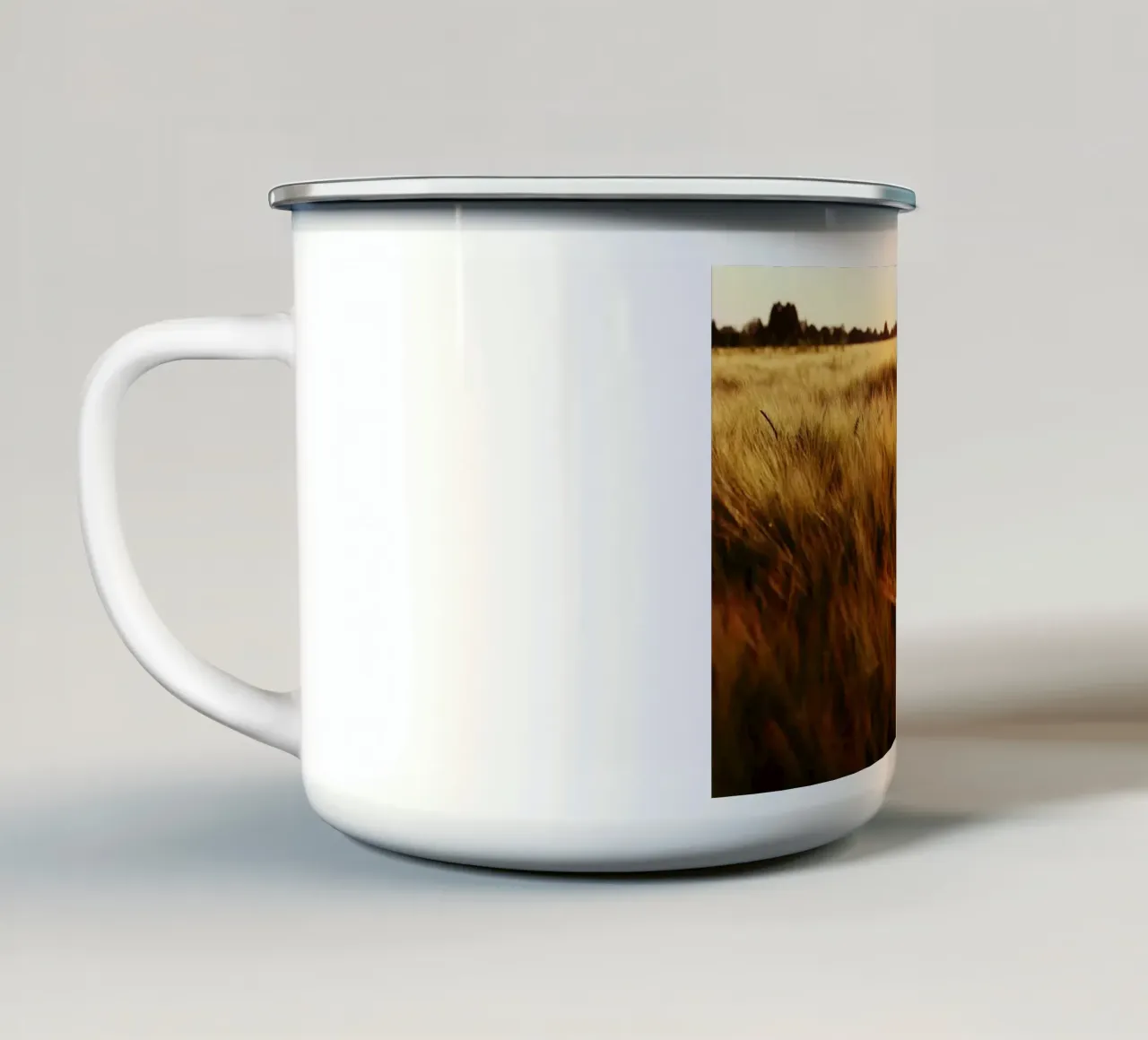Campo di grano in Baviera tazza in smalto da Simon Koy