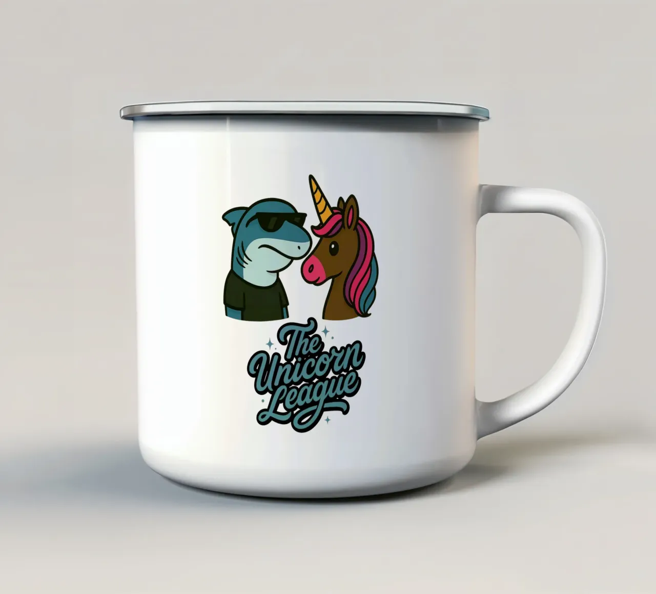 THE UNICORN LEAGUE - The Shark tazza in smalto da Vintage Van Gogh