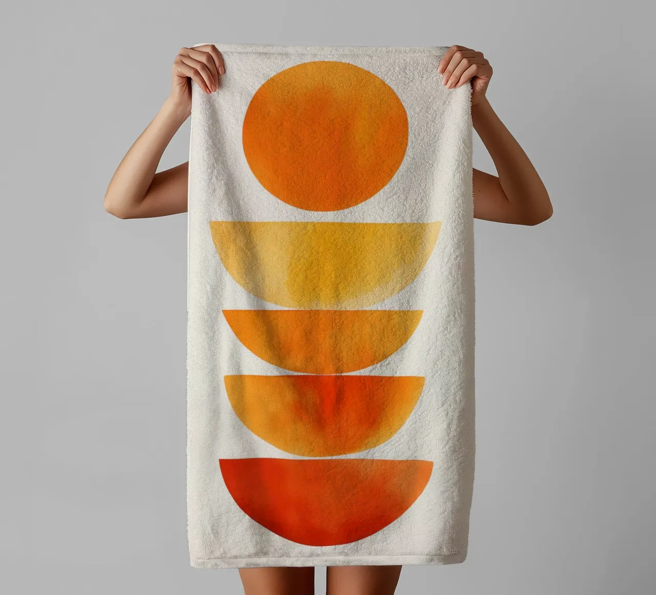 Ode to the Sun | Geometric Abstraction towel by Autofocus
