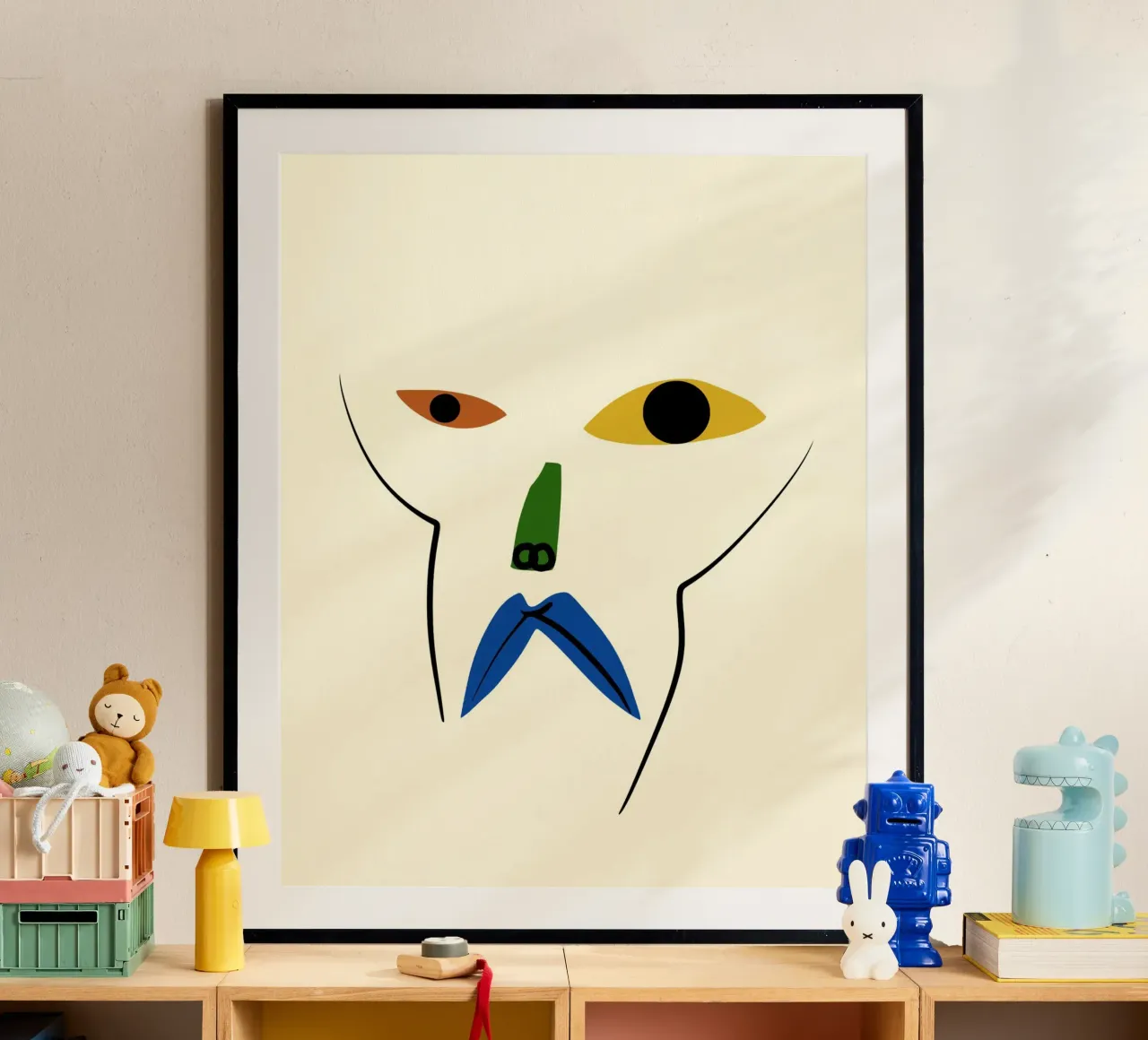 Minimal portrait of line and color 03 hahnemühle by Little Dean