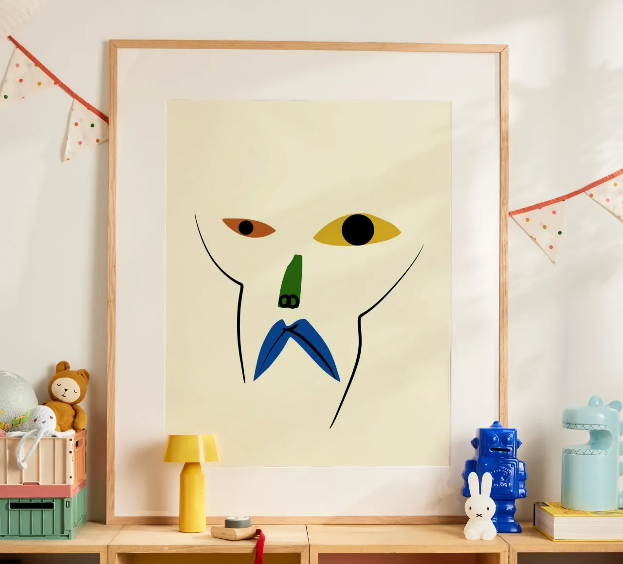Minimal portrait of line and color 03 hahnemühle by Little Dean