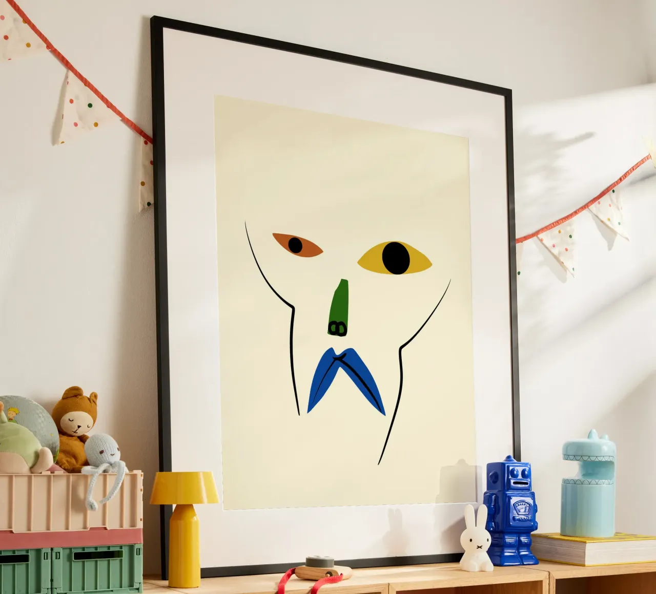 Minimal portrait of line and color 03 hahnemühle by Little Dean