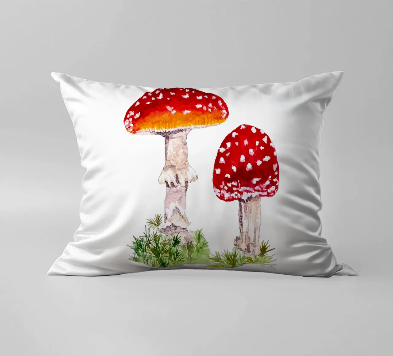 Illustrazione ad acquerello : Rospi nella foresta cuscino da ms.Hey! textildesign