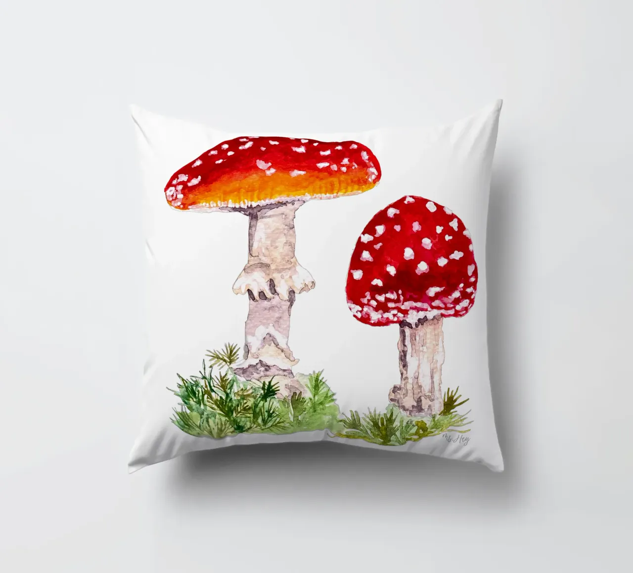 Illustrazione ad acquerello : Rospi nella foresta cuscino da ms.Hey! textildesign