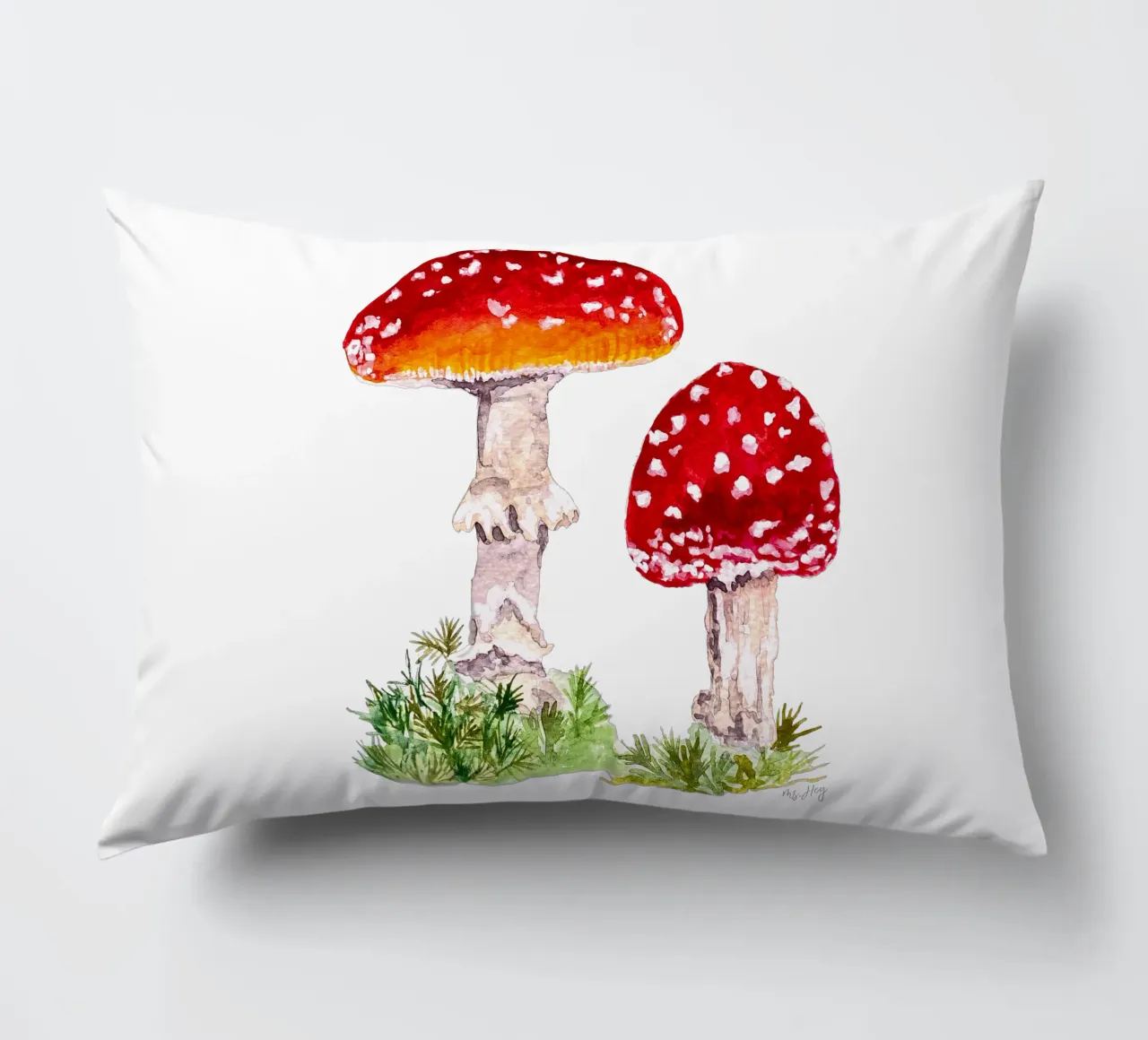 Illustrazione ad acquerello : Rospi nella foresta cuscino da ms.Hey! textildesign