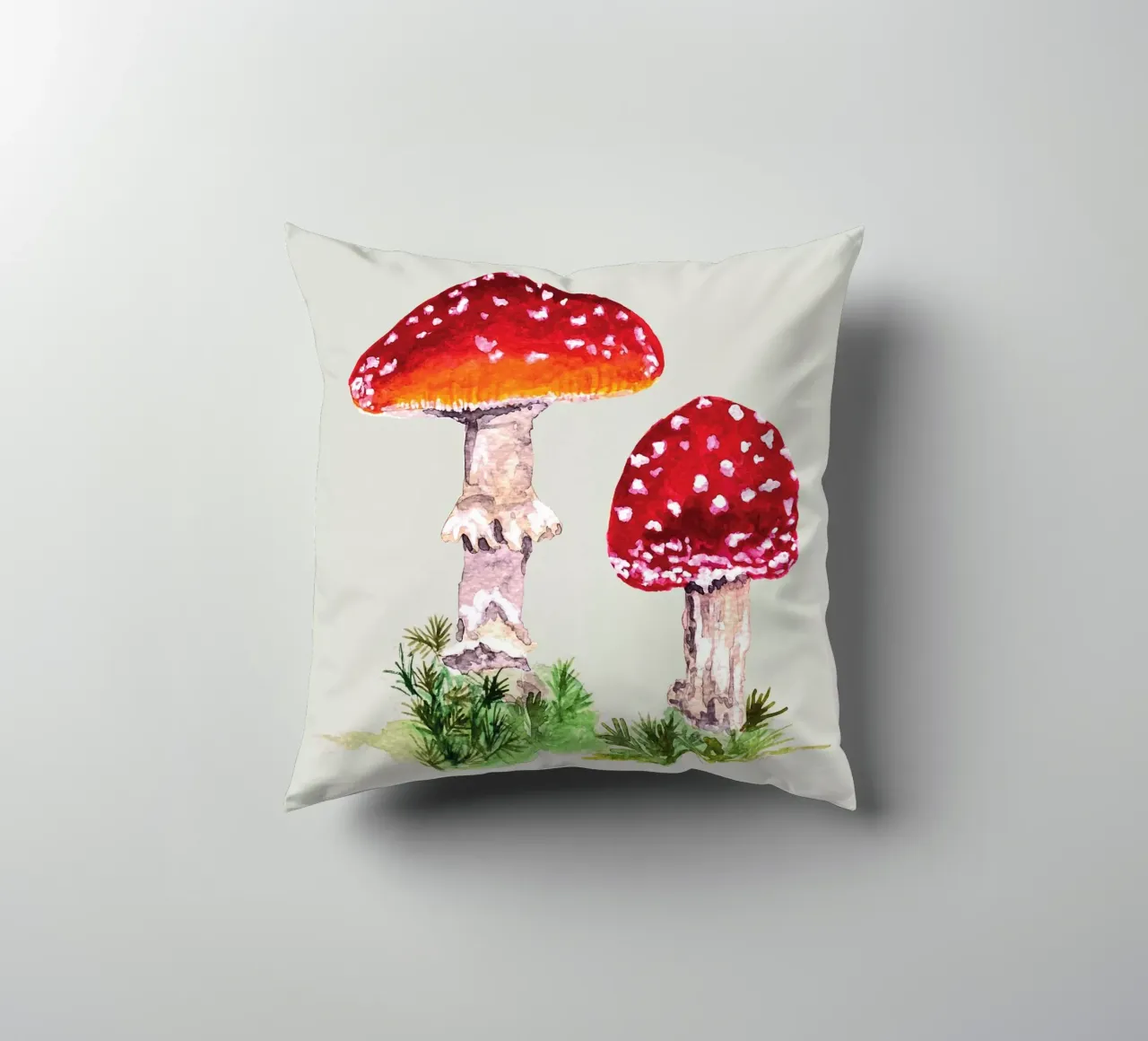 Illustrazione ad acquerello : Rospi nella foresta cuscino da ms.Hey! textildesign