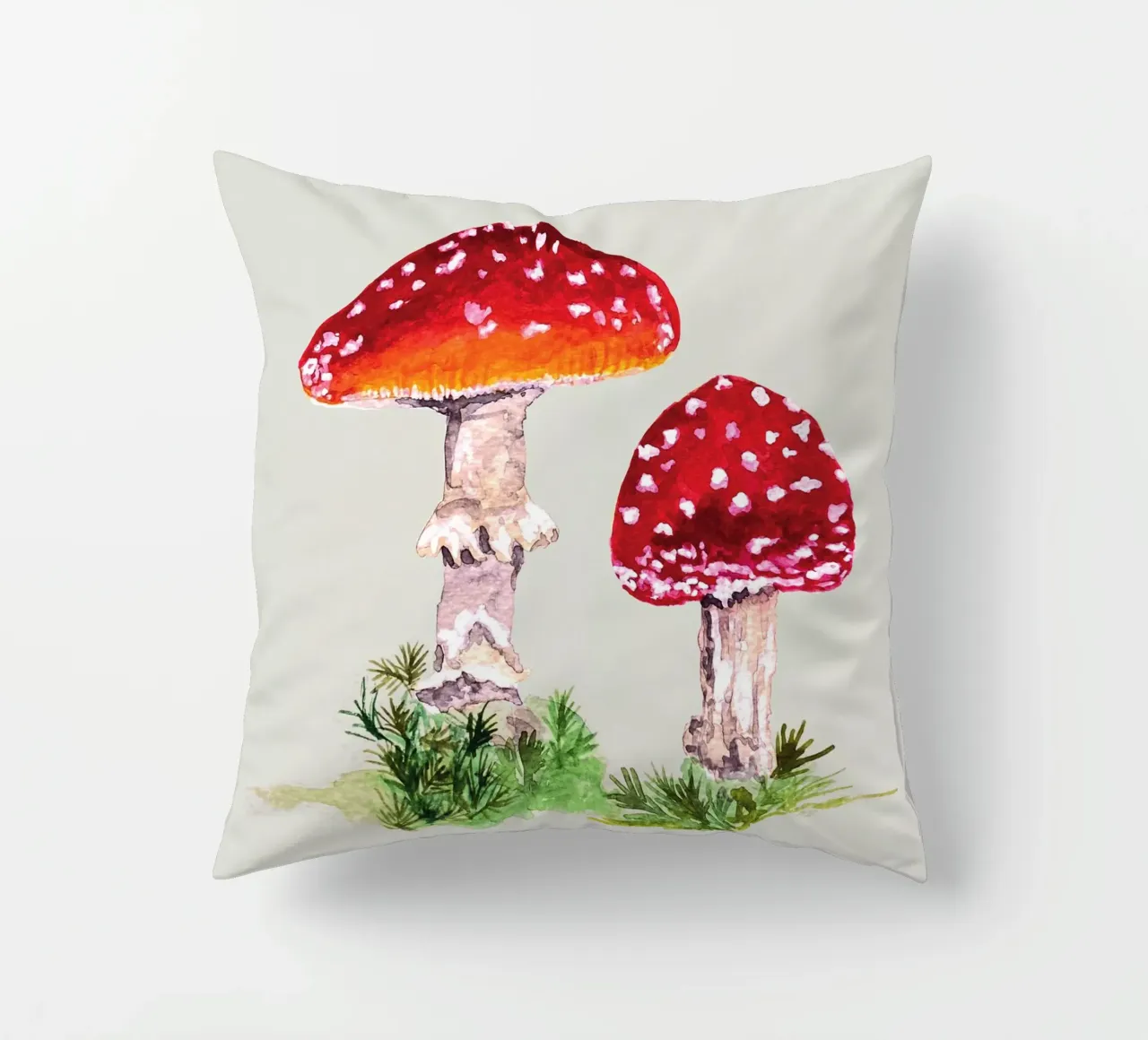 Illustrazione ad acquerello : Rospi nella foresta cuscino da ms.Hey! textildesign