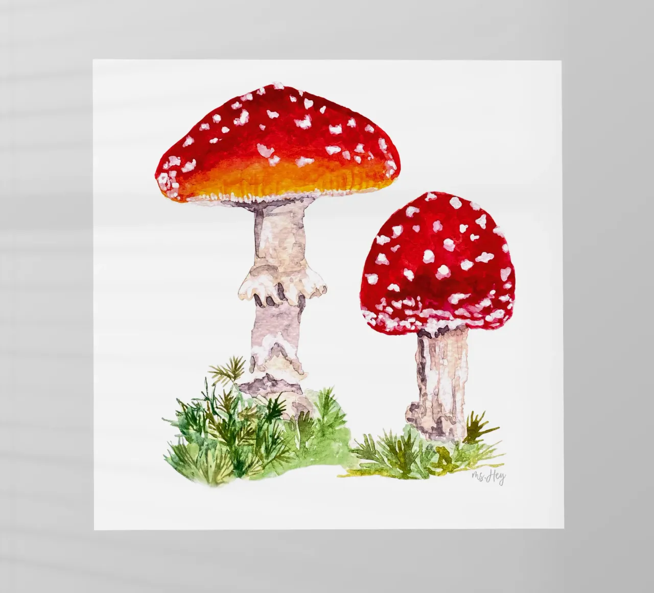 Illustrazione ad acquerello : Rospi nella foresta pellicola backlit da ms.Hey! textildesign
