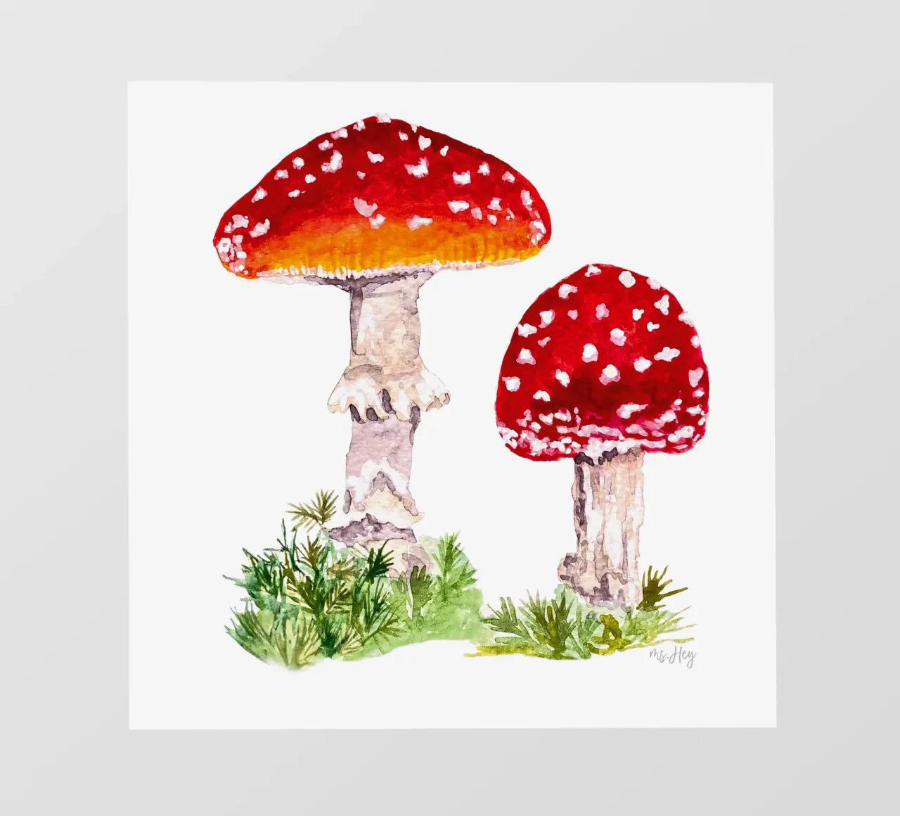 Illustrazione ad acquerello : Rospi nella foresta pellicola backlit da ms.Hey! textildesign