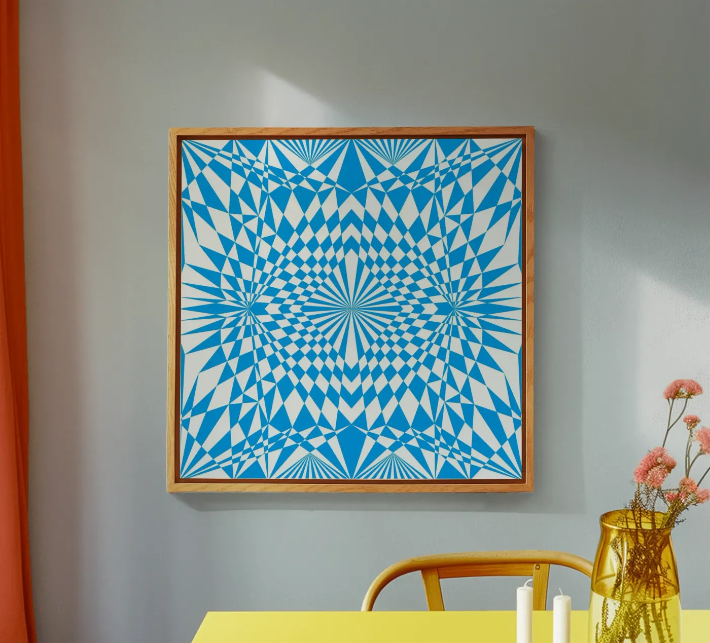 Blue Labyrinth Acryl-Glas von Lines Inside