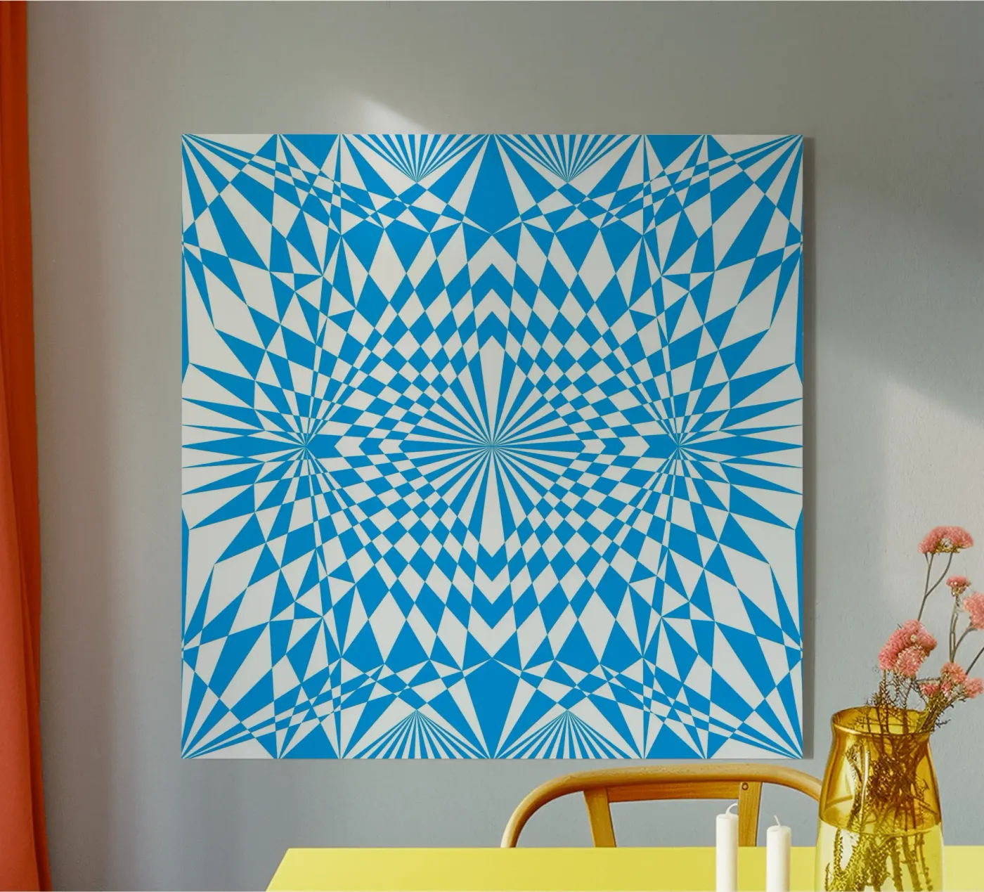 Blue Labyrinth Acryl-Glas von Lines Inside