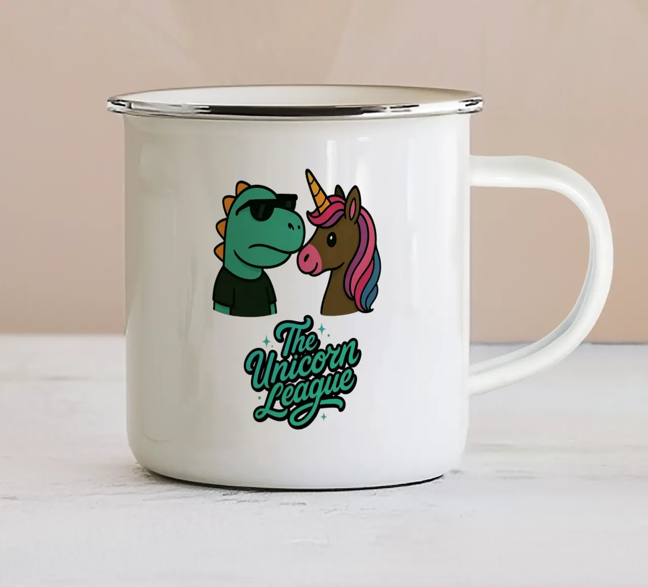THE UNICORN LEAGUE - The Dino tazza in smalto da Vintage Van Gogh