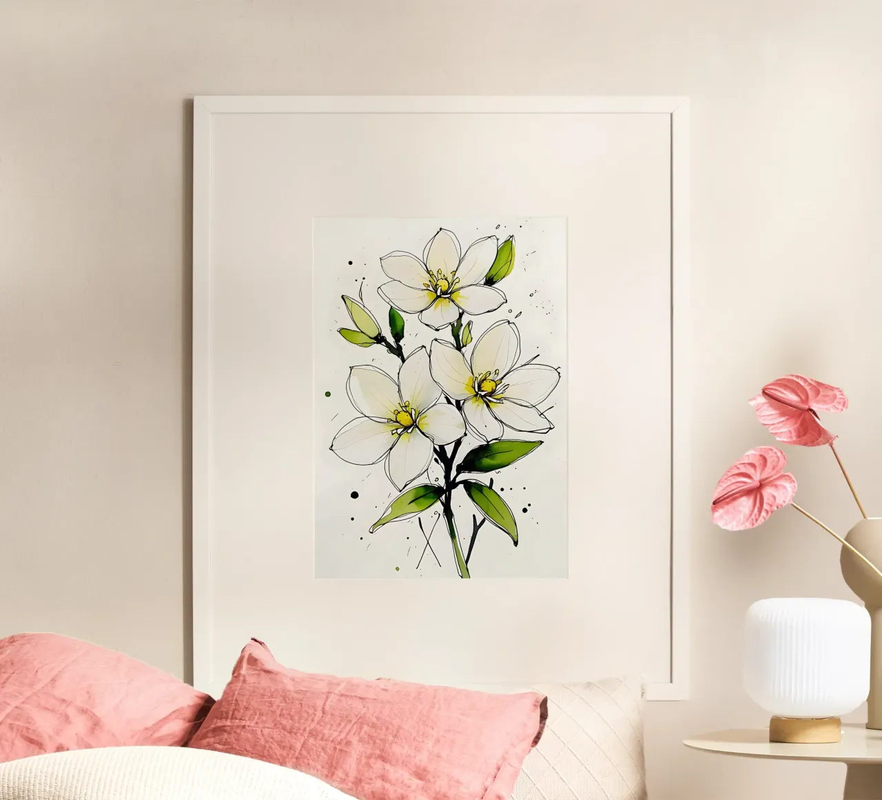 Jasmine in Ink & Watercolor carta hahnemühle da Bloom And Brush