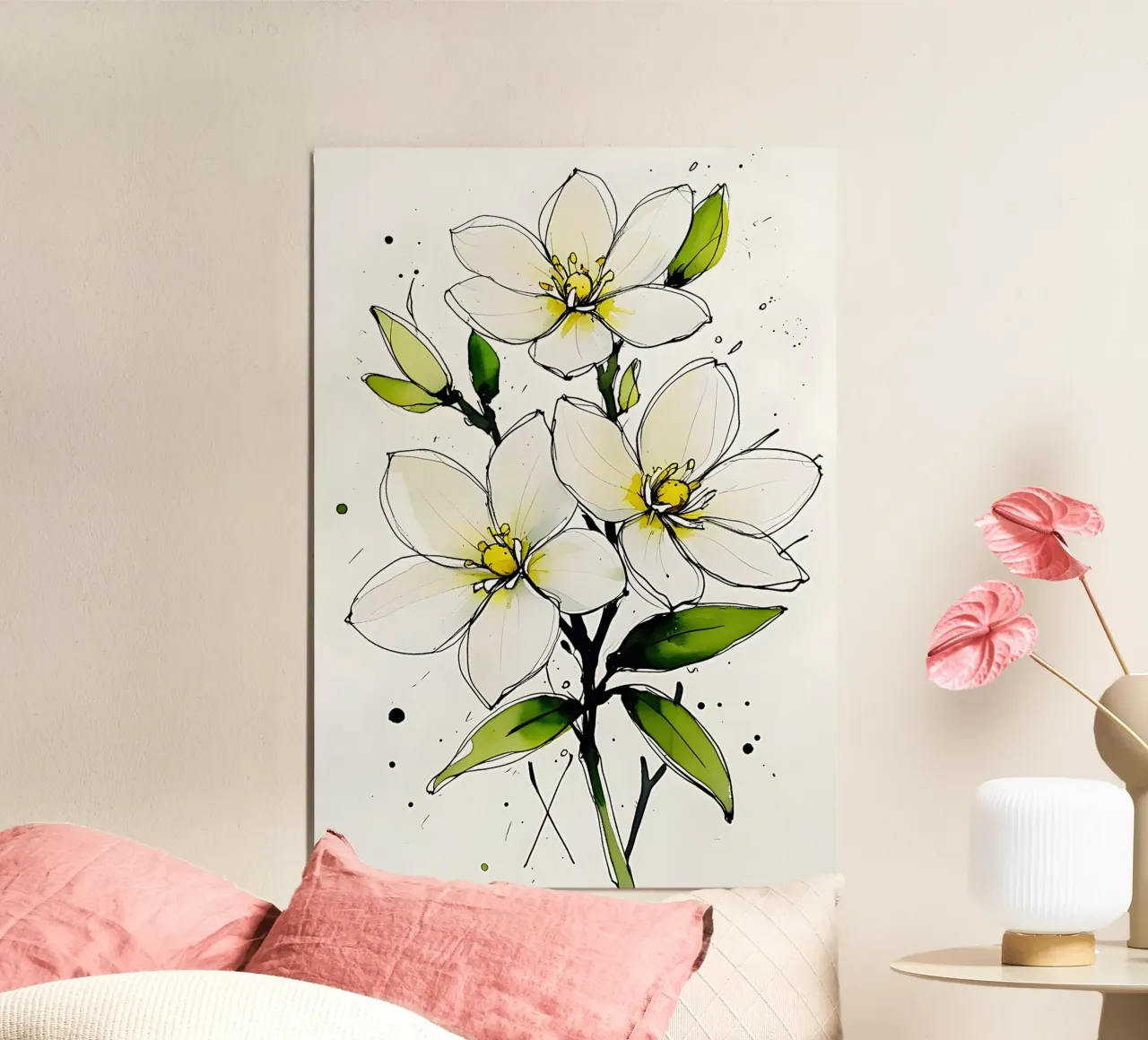 Jasmine in Ink & Watercolor carta hahnemühle da Bloom And Brush